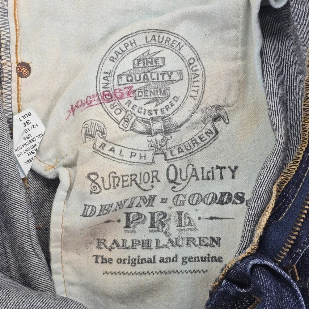 Polo Ralph Lauren 867 Classic Jeans Mens 38x32 Dark Wash Straight Leg Denim NWT